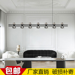 Italian High-<b>End</b> Minimalist Glass Strip Light Fixture Modern Dining Room Chandelier Creative Home Pendant Light for <b>Bar</b> Counter - Product Image 5