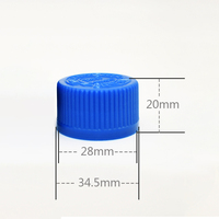 Peut ajouter la doublure de joint, 28/410 28mm bleu plastique PP matériel capuchon résistant aux enfants CRC capuchon à l'épreuve des enfants pour la médecine chimique