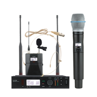 Microphone Karaoké Portable Sans Fil UHF Professionnel en Métal ULXD4 BETA58A BETA87A KSM9