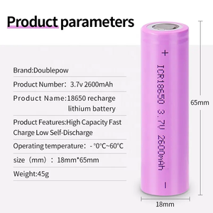 18650 <span class=keywords><strong>2500mAh</strong></span> 2600mAh có thể sạc lại hình trụ <span class=keywords><strong>3.7V</strong></span> Lithium Ion <span class=keywords><strong>Battery</strong></span> <span class=keywords><strong>cell</strong></span> 18650 cho đồ chơi - Product Image 3