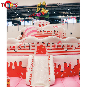 <span class=keywords><strong>Location</strong></span> de gâteau d'<span class=keywords><strong>anniversaire</strong></span> à thème en PVC rose Jumping Castle Bounce House - Product Image 4