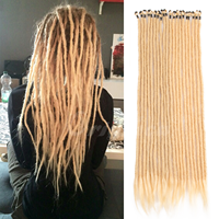 Capelli Biondi per Trecce Originea, Vendita all'Ingrosso, Dreadlock Fatti a Mano con Estremità Singole, Extension di Capelli Umani all'Uncinetto per Donne e Uomini