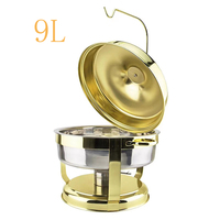 Zhongte Luxe Or Réchauffeur De Nourriture Buffet Restauration En Acier Inoxydable Suspendu Chafing Dish