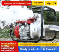 Pompes à eau haute pression diesel et essence 2/3/4/6, adaptées aux piscines, étangs, eaux usées, irrigation agricole, nettoyage