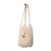 Bolsas de macramé con cordón de red hechas a mano, bolsos de cuerda personalizados, diseño de bolsa de compras de playa de verano para mujer