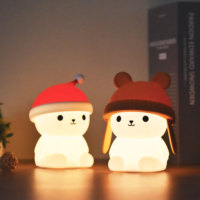 Lampada da Notte USB in Silicone per Bambini, Mini Lampada LED Ricaricabile da Scrivania, Portatile con Controllo Touch per Cameretta