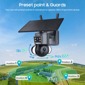 Sectec HD 6MP Aov Không Dây PTZ Máy Ảnh Không Thấm Nước <span class=keywords><strong>IP</strong></span> Home An Ninh CCTV 24/7 Ghi Âm AI Năng Lượng Mặt Trời Powered Mạng Máy Ảnh 4G Sim - Product Image 4