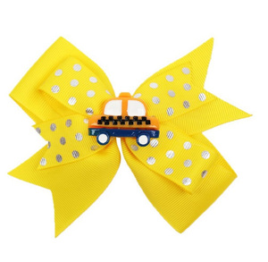 Lazos de animadora para el regreso a clases con clip, de resina, con diseño de coches y lazo de puntos, pinzas para el pelo grandes con diseño de sirena y brillantes - Product Image 2
