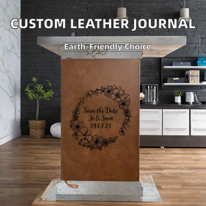 Carnet de notes personnalisé en cuir A5, écologique, style professionnel, gravé, imprimé en typographie noire, pour étudiants - Product Image 2