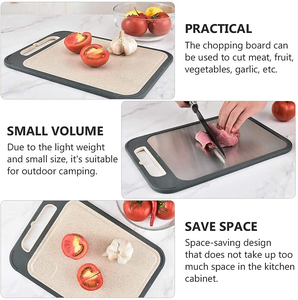 Accessoires de cuisine Planche à découper en métal Planche à découper double face pour la cuisine Ensemble de planches à découper en acier inoxydable - Product Image 2