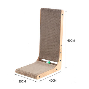 Petdom Nouveau Griffoir Écologique en L pour Animaux de Compagnie avec Plateau de Broyage des Griffes - Product Image 2