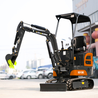 Mini-excavatrice chinoise SHANDING 1 tonne, 1,8 tonne, 2 tonnes, excavatrice compacte, petite pelle, CE EPA Euro 5, prix de gros avec godet