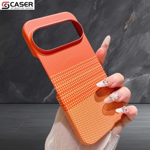 Étui de téléphone ultra fin demi-cadre en fibre de carbone pour <span class=keywords><strong>Google</strong></span> Pixel 8-11pro, protection magnétique anti-empreintes digitales pour grand appareil photo - Product Image 1