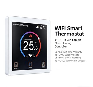 Thermostat de <span class=keywords><strong>radiateur</strong></span> <span class=keywords><strong>à</strong></span> design moderne, détecteur de température réglable, thermostat de chauffage central pour chauffage au sol dans les appartements - Product Image 2