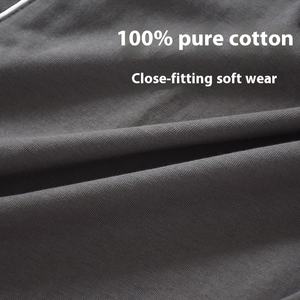 Ensemble de <span class=keywords><strong>pyjama</strong></span> pour <span class=keywords><strong>homme</strong></span> 100% coton à manches longues et <span class=keywords><strong>pantalon</strong></span> style ample <span class=keywords><strong>grande</strong></span> <span class=keywords><strong>taille</strong></span> - Product Image 2