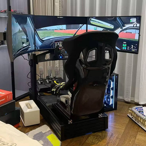 Cabina Chasis para Simulador de Carreras Simrig SC <span class=keywords><strong>Cammus</strong></span> con Pedales para Simracing y Volante Moza 4080 para Juegos de Coches - Product Image 1