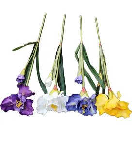 Mooie Fantasie Handgemaakte 70Cm Iris Organza Gesimuleerde Gigantische Kunstbloem Kleurrijke Afstuderen Thanksgiving Terug School