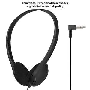 2024 pabrik 3.5mm Headphone berkabel Headset kabel Earphone dipasang di kepala untuk siswa Earphone - Product Image 2