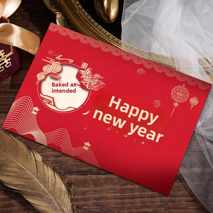 Nouvelle carte de Nouvel An chinoise écologique en papier doré, personnalisable avec logo, tous les <span class=keywords><strong>meilleurs</strong></span> motifs de découpe de papier chinois, Festival du Printemps - Product Image 1