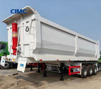CIMC LINYU 4 essieux arrière benne Semi remorque 40-100 tonnes Cargo camion à benne basculante remorque en forme de U à vendre
