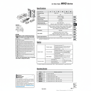 MXQ12-30AS โต๊ะสไลด์ลมนิวเมติก SMC - Product Image 1