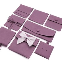 Pochette à bijoux en microfibre suédée avec logo personnalisé, gaufrage, emballage pour montre, estampage à chaud, insert en carton recyclable