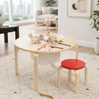 Petite table basse ronde en bois, mobilier moderne pour salon, appartement, balcon, table d'appoint pour canapé ou chevet