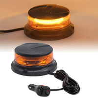 Emark SAE Camión Remolque Intermitente Advertencia Strobe Beacon Light 36LED Ámbar Giratorio Lámpara de Emergencia Tornillo Montaje Magnético 10-30V