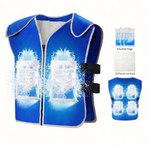 Chaleco Refrigerante para Hombre y Mujer para Clima Cálido, Chaleco Reflectante con 24 Bolsas de Hielo, Ropa Refrigerante para Trabajar en el Calor - Product Image 6
