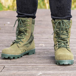 army green combat boots