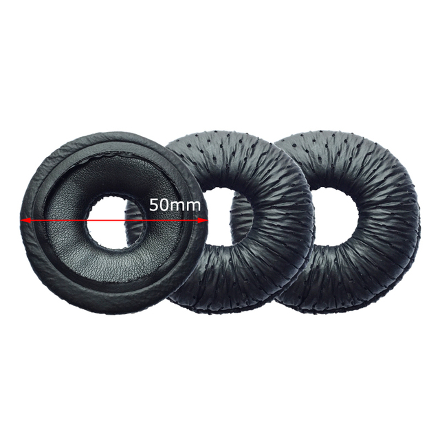 50mm 2" Donut Leatherette Cover Ear Cushions Fit for Horn Cover 48mm to 50mm Headset Earpad Call Center Headphone Ear Pads