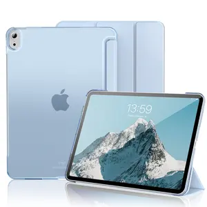 Casing iPad generasi ke-10, casing ipad generasi 2022 10.9 inci dengan penutup belakang tahan benturan transparan bening untuk iPad 10