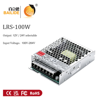 Alimentation industrielle ultra-mince Bailide LRS-100W 12V/24V pour projets d'éclairage public