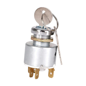 Interrupteur d'allumage de moto 12V avec clé, cylindre de verrouillage en métal pour motos, tracteurs, chariots élévateurs 956827 - Product Image 2