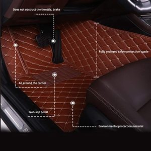 Muchkey Tapis écologique de haute qualité pour <span class=keywords><strong>Cadillac</strong></span> Escalade 7 sièges 2017 Tapis de sol en cuir de luxe pour voiture - Product Image 5