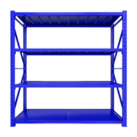 Systèmes d'étagères métalliques robustes sans boulons, capacité de charge de 1000 kg, rayonnages empilables réglables pour une manutention efficace des marchandises en entrepôt