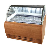 Vitrine Réfrigérée pour Crèmes Glacées et Gelatos, Congélateur à Air pour Glaces et Sucettes Glacées