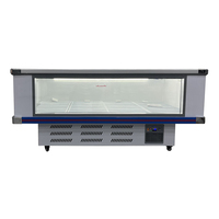 Réfrigérateur réfrigérateur vitrine congélateur porte en verre fenêtre îlot congélateur congélateurs horizontaux profonds réfrigérateur commercial