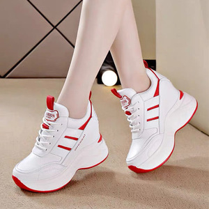 Nouvelle Arrivée : Baskets compensées à talon dissimulé pour <span class=keywords><strong>femme</strong></span>, rehaussantes, à lacets, décontractées pour la marche - Product Image 3