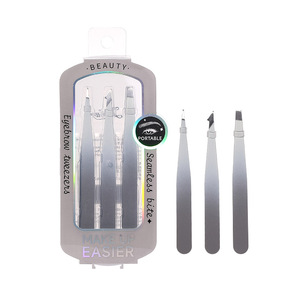 Juego de Pinzas para Cejas LMLTOP, 3 Piezas, Acero Inoxidable, Punta Inclinada, Herramientas de Maquillaje de Precisión - Product Image 4