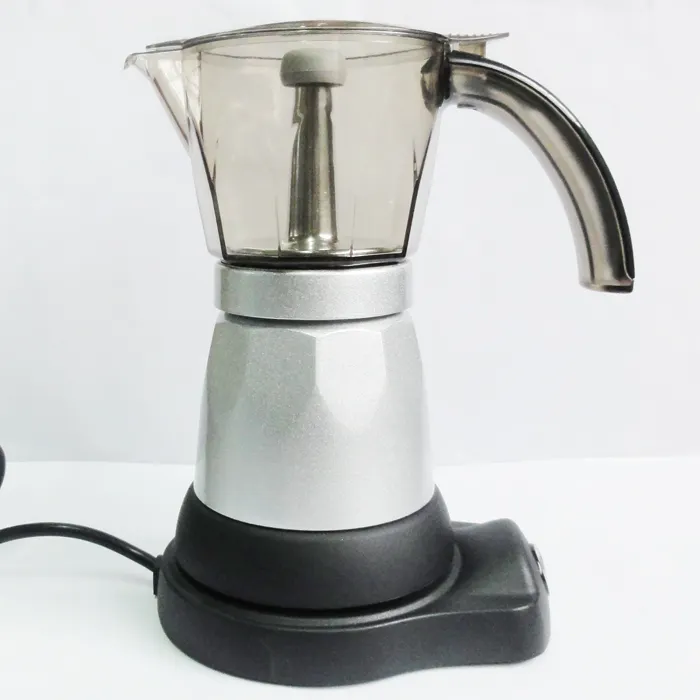 Klassische Silber Italienische mokka elektrische kaffee maker beste espresso kaffee maschine