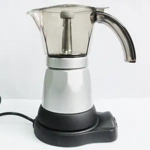 Klassieke Zilveren Italiaanse mokka koffiezetapparaat beste espressomachine
