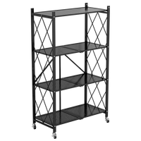 Étagères murales pliables en métal, acier inoxydable et fer, réglables pour le rangement de garage, facilement démontables, étagère de magasin pliable