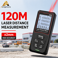 Télémètre laser portable 120 m avec mesure de surface et de volume pour la construction, la rénovation et l'ingénierie