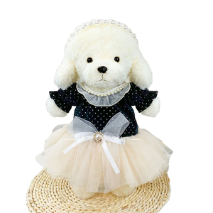 Costume de poupée élégante en peluche de 40cm de qualité supérieure robe de peluche de style peluche vêtements de poupée en plastique en gros - Product Image 1
