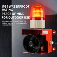 Alarme sonore et lumineuse industrielle, sirène 120dB, 5V/12V/24V/220V/380V, lumière d'avertissement LED, klaxon 20W, étanche à la pluie et à la poussière, Installation facile