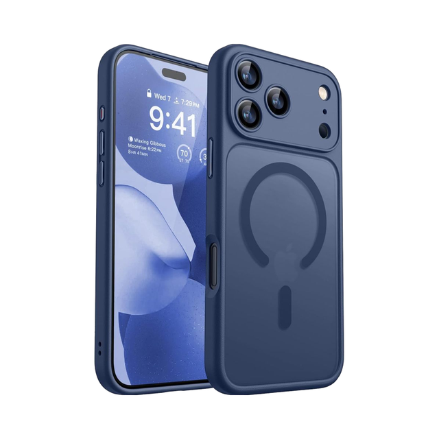 RICOO Magnetic Matte Armor TPU Case for 17 Series Shockproof Hard Back Cover with Ring Holder and Camera Protection