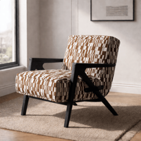 Fauteuil de détente en teck massif de luxe au design moderne et écologique, dossier inclinable, pour salon, bureau à domicile, chambre à coucher