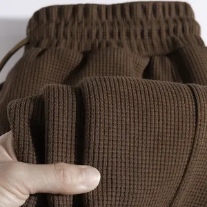 पॉलिएस्टर-कपास-वाफ़ल मिश्रित ऊन क्रॉस-चेक बुना हुआ कपड़ा सुपर-सॉफ्ट स्वेटर स्वेटर गाढ़ा मिश्रित कपड़ा