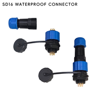 Haute qualité IP68 étanche SP16 SD16 connecteur d'aviation circulaire 2 3 4 5 6 7 9 broches prise mâle prise femelle